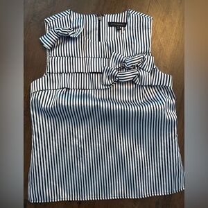 Banana Republic Navy and White Striped Top